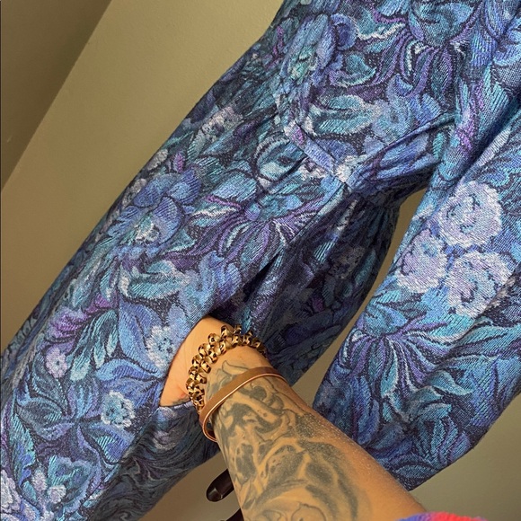 Vintage Handmade Blue and Purple Long Sleeve Dress with Pockets! - Picture 13 of 13